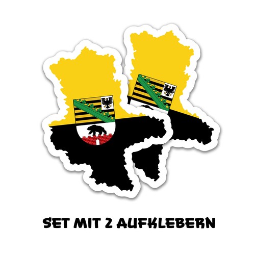 Aufkleber länderfahne - 2x,